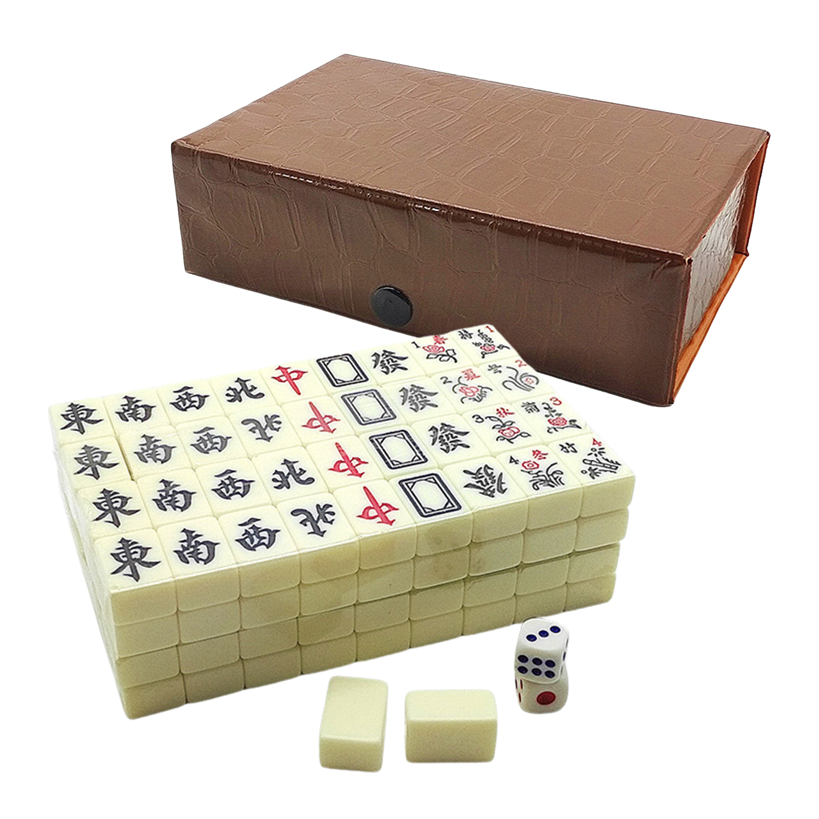 146 PCS/set Mini Little Mahjong Chinese Traditional Mahjong Board Game Family Toy Chinese Numbers Exquisitely Carved Home Games
